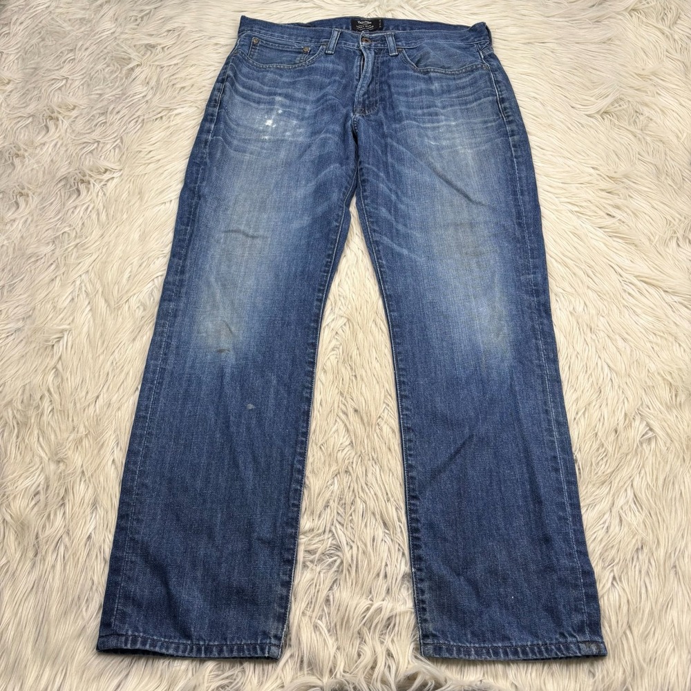 Lucky Brand x Triumph Men's 33 x 30 121‎ Heritage Slim Jeans Distressed Biker